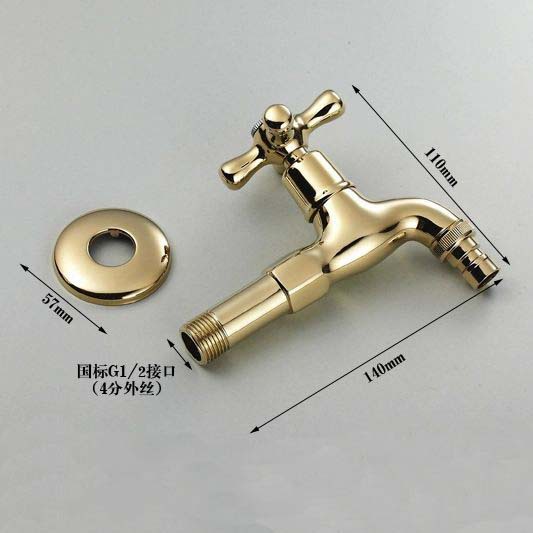 garden gold plate bathroom washing machine tap laundry mop pool cold water bibcock bathroom faucet bath tap water 8586
