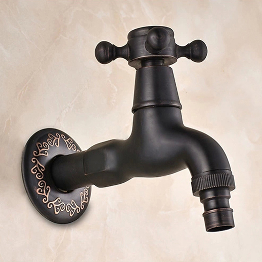 retro style black antique bronze finish washing machine faucet bibcocks cold water tap wall mount sy-067r