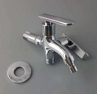 zinc alloy dual handle washing machine faucet