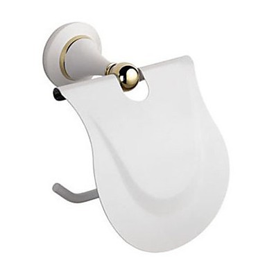 solid brass bathroom toilet paper holder metal toilet roll holder bathroom accessories white finish