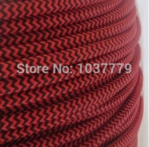 100meter/roll 2* 0.75mm double core line retro twisted lamp cable white color p.v. knitted cloth braided electrical wire