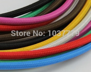 3 cores many colors fabric wire 3*0.75mm for pendant lamp cloth cable