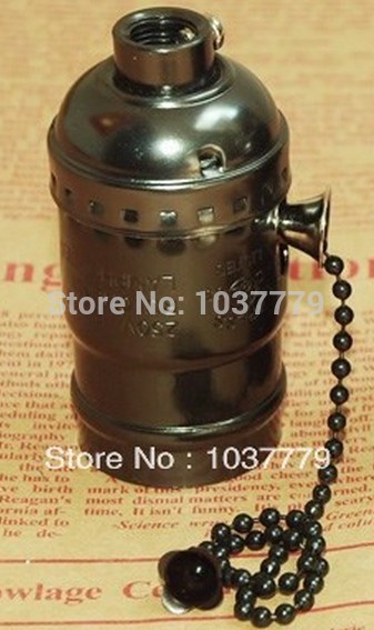100pcs/lot aluminum holders vintage pendant lamp shinning black color -selling e27 sockets