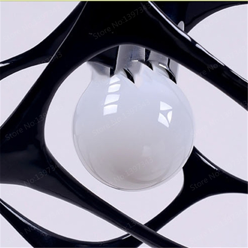 black/white/red modern nordic led light fixtures resin pendant lamps design for office restaurant kitchen room indoor lighting